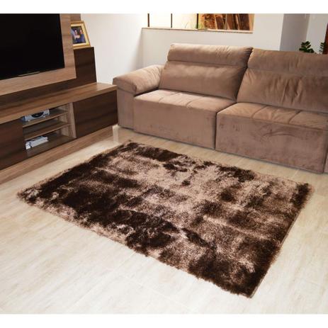 Tapete Coffee Retangular Shaggy 50x90 cm Marrom - Rayza é boa?
