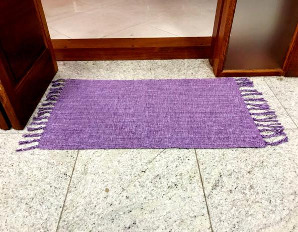 Tapete de Algodão de Tear 0,85 x 0,45 Roxo - Tapetes marajó Menor preço em Tapete de Algodão de Tear 0,85 x 0,45 Roxo - Tapetes marajó