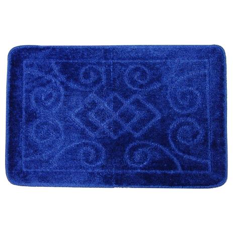 Tapete de Banheiro Estampado Geométrico Aracaju Niazitex 45cm x 70cm Azul Marinho Menor preço em Tapete de Banheiro Estampado Geométrico Aracaju Niazitex 45cm x 70cm Azul Marinho