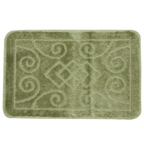 Tapete de Banheiro Estampado Geométrico Aracaju Niazitex 45cm x 70cm Verde Menor preço em Tapete de Banheiro Estampado Geométrico Aracaju Niazitex 45cm x 70cm Verde
