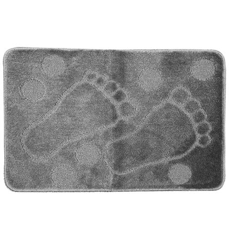 Tapete de Banheiro Estampado Pezinhos Aracaju Niazitex 45cm x 70cm Cinza Menor preço em Tapete de Banheiro Estampado Pezinhos Aracaju Niazitex 45cm x 70cm Cinza