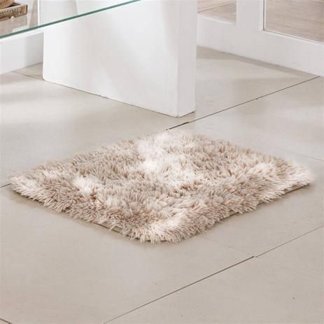 Menor preço em Tapete de Banheiro - Pelúcia - Congo - 60cm x 40cm - Bege - Niazitex