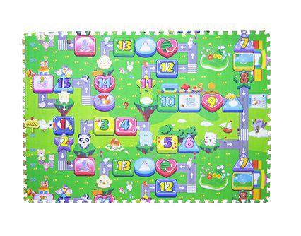 Tapete de espuma infantil estampado com 4 peças 60 x 60cm - 20 comercial Menor preço em Tapete de espuma infantil estampado com 4 peças 60 x 60cm - 20 comercial
