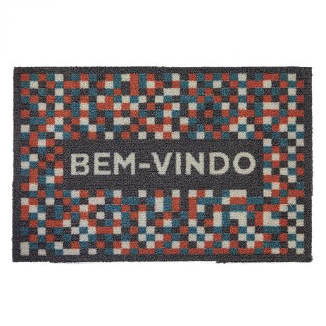 Tapete de Porta Home Plus Colorful Bella Casa 60cmx40cm Cinza/Vermelho Menor preço em Tapete de Porta Home Plus Colorful Bella Casa 60cmx40cm Cinza/Vermelho