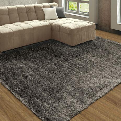 Tapete de Sala Peludo Belmont Chumbo 100 x 150 cm São Carlos - Tapetes são carlos é boa?
