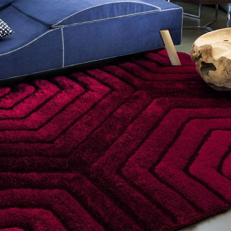 Tapete de Sala/Quarto 3D Standal 200x250 Vermelho Corttex Menor preço em Tapete de Sala/Quarto 3D Standal 200x250 Vermelho Corttex