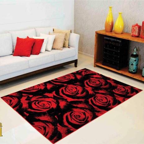 Tapete De Sala Rosas Red 050x100 - Rayza Menor preço em Tapete De Sala Rosas Red 050x100 - Rayza