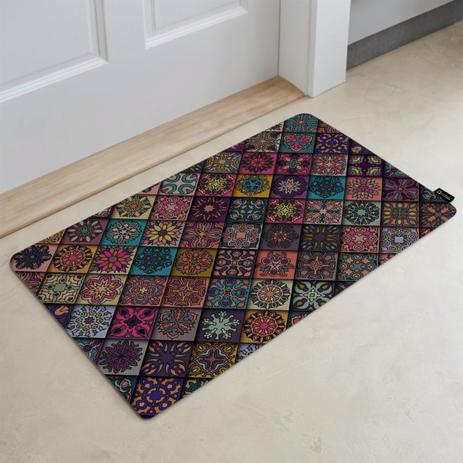 Tapete Decorativo 60x40cm Mandala Ladrilho 02 - Synth decor Menor preço em Tapete Decorativo 60x40cm Mandala Ladrilho 02 - Synth decor