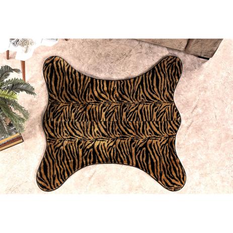 Tapete Formato Caçador 125x118cm Tigre - Guga tapetes Menor preço em Tapete Formato Caçador 125x118cm Tigre - Guga tapetes
