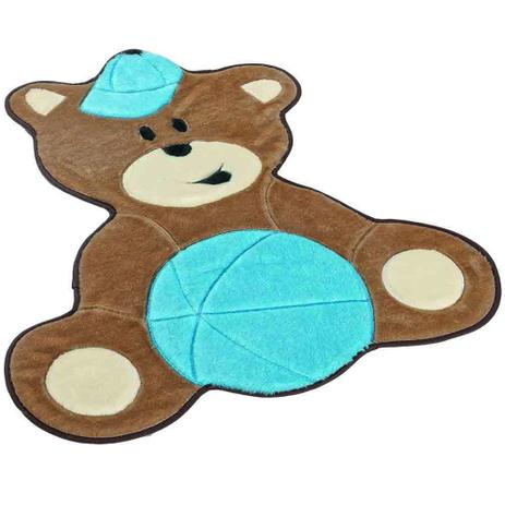 Tapete Formato Urso Baby-Azul Turquesa - Guga tapetes Menor preço em Tapete Formato Urso Baby-Azul Turquesa - Guga tapetes