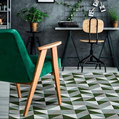 Tapete geometrico verde Clearance