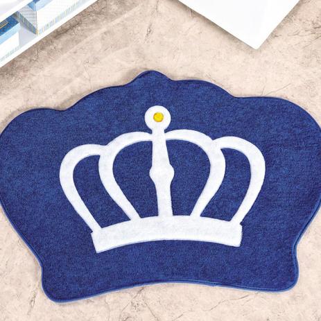 Tapete Grande Infantil De Pelúcia Coroa Real Bebê Premium Antiderrapante - Azul Royal - Guga tapetes é boa?
