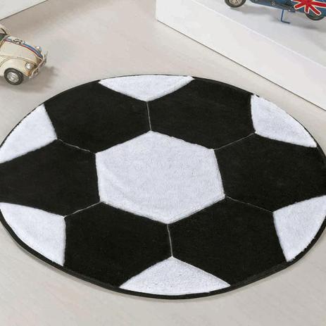 Tapete Grande Infantil Pelúcia Bola Futebol Premium Antiderrapante - Preto - Guga tapetes é boa?