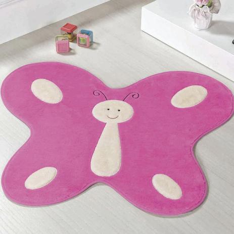Tapete Grande Infantil Pelúcia Borboleta Feliz Premium Antiderrapante - Pink - Guga tapetes é ruim? Tapete Grande Infantil Pelúcia Borboleta Feliz Premium Antiderrapante - Pink - Guga tapetes é boa?