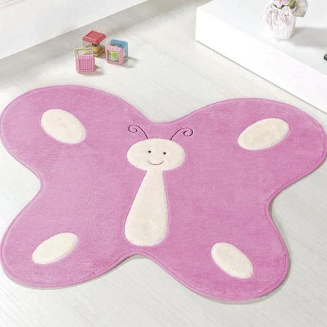 Tapete Grande Infantil Pelúcia Borboleta Feliz Premium Antiderrapante - Rosa - Guga tapetes Menor preço em Tapete Grande Infantil Pelúcia Borboleta Feliz Premium Antiderrapante - Rosa - Guga tapetes