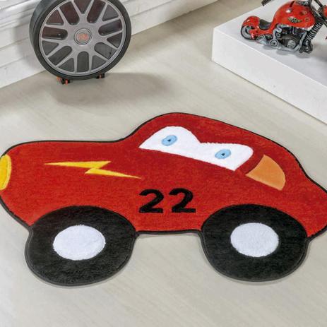 Tapete Grande Infantil Pelúcia Carrinho Raio 22 Premium Antiderrapante - Vermelho - Guga tapetes é boa?