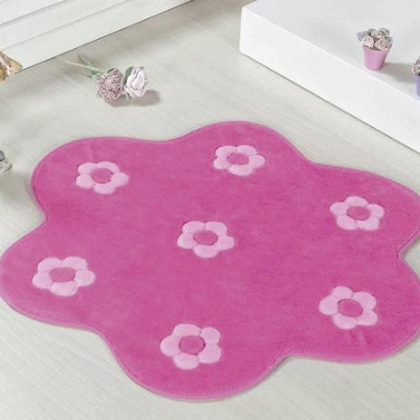 Tapete Grande Infantil Pelúcia Jardim Florzinhas Premium Antiderrapante - Pink - Guga tapetes Menor preço em Tapete Grande Infantil Pelúcia Jardim Florzinhas Premium Antiderrapante - Pink - Guga tapetes