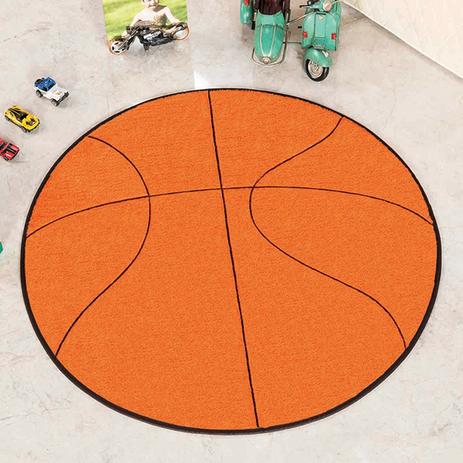Tapete Guga Tapetes E.V.A Formato Bola de Basquete 100 poliéster 65cmx65cm Laranja Menor preço em Tapete Guga Tapetes E.V.A Formato Bola de Basquete 100 poliéster 65cmx65cm Laranja