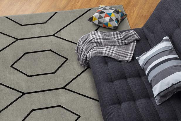 Tapete HERAT EXPORT GRAY 1,50X2,00 São Carlos Geometrico Menor preço em Tapete HERAT EXPORT GRAY 1,50X2,00 São Carlos Geometrico