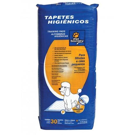 Tapete Higiênico 50 X 50 cm - 30 Unidades - Pet society Menor preço em Tapete Higiênico 50 X 50 cm - 30 Unidades - Pet society