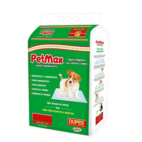 Tapete Higiênico Pet Max P/ Cães Com 30 Unidades - 65x60cm - EXPET Menor preço em Tapete Higiênico Pet Max P/ Cães Com 30 Unidades - 65x60cm - EXPET