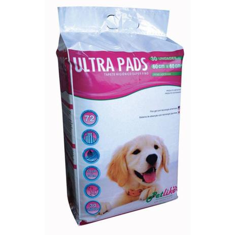 Tapete Higiênico Petlike Ultra Pads Para Cães 60x60cm Kit Com 02 Pacotes Com 30 Unidades Menor preço em Tapete Higiênico Petlike Ultra Pads Para Cães 60x60cm Kit Com 02 Pacotes Com 30 Unidades