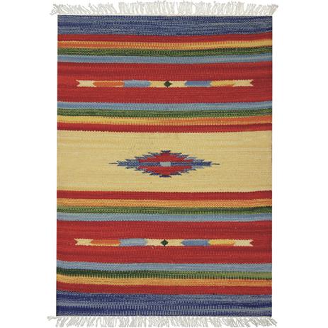 Tapete Indiano Retangular Algodão D4 Kilim 140cmx200cm Niazitex Colorido é boa?