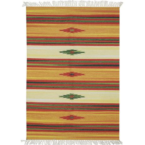 Tapete Indiano Retangular Algodão Listrado D2 Kilim Niazitex 1,40mx2,00m Colorido Menor preço em Tapete Indiano Retangular Algodão Listrado D2 Kilim Niazitex 1,40mx2,00m Colorido