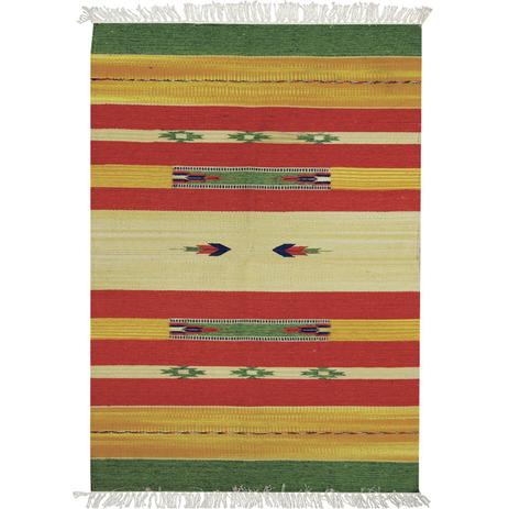 Tapete Indiano Retangular Algodão Listrado D6 Kilim Niazitex 1,40mx2,00m Colorido Menor preço em Tapete Indiano Retangular Algodão Listrado D6 Kilim Niazitex 1,40mx2,00m Colorido