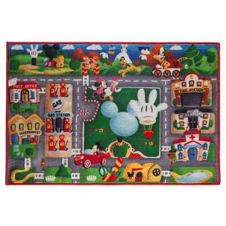 Tapete Infantil de Brincar Mickey Club House - Corttex Menor preço em Tapete Infantil de Brincar Mickey Club House - Corttex