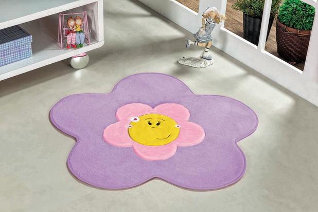 Tapete Infantil de Quarto de Menina Grande 1,18m Flor Lilás - Guga tapetes é ruim? Tapete Infantil de Quarto de Menina Grande 1,18m Flor Lilás - Guga tapetes é boa?