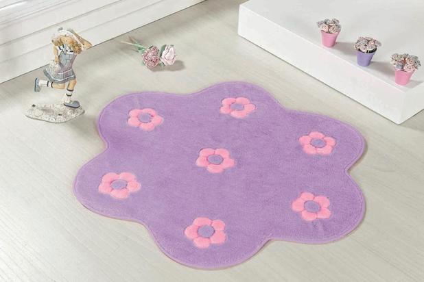 Tapete Infantil de Quarto Grande 1,12m Jardim Flores Lilás - Guga tapetes é boa?