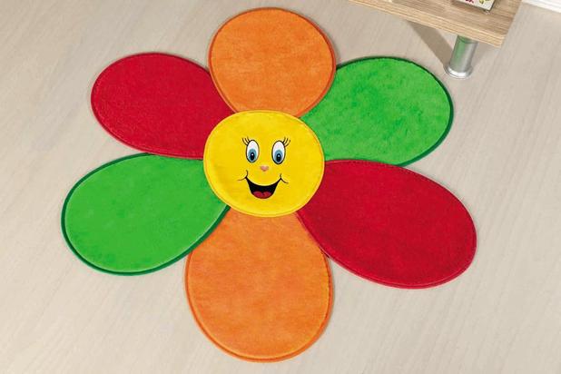 Tapete Infantil de Quarto Grande 1,20m Margarida Vermelho - Guga tapetes é boa?