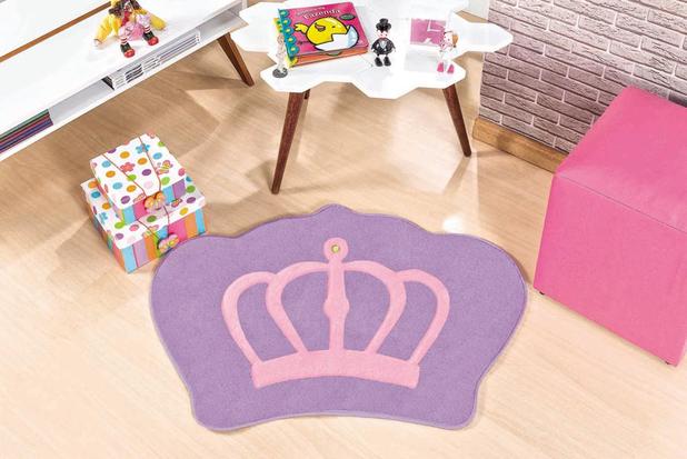 Tapete Infantil de Quarto Grande Formato Coroa Lilás 1,16m - Guga tapetes é ruim? Tapete Infantil de Quarto Grande Formato Coroa Lilás 1,16m - Guga tapetes é boa?