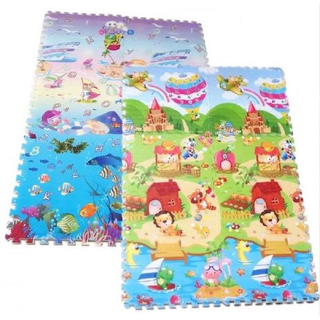 Tapete infantil em espuma termico montavel e desmontavel dupla face anti queda grande 1,8mx1,2m - Gimp Menor preço em Tapete infantil em espuma termico montavel e desmontavel dupla face anti queda grande 1,8mx1,2m - Gimp