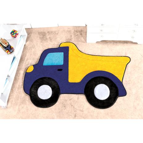 Tapete Infantil Em Formato Big De Caminhão Caçamba 132x86cm Azul Royal - Guga tapetes Menor preço em Tapete Infantil Em Formato Big De Caminhão Caçamba 132x86cm Azul Royal - Guga tapetes