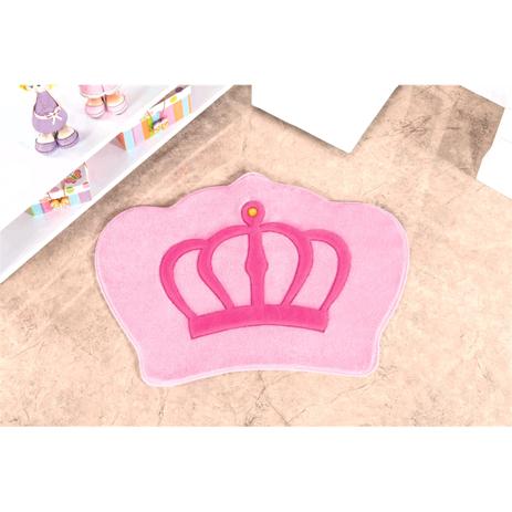 Tapete Infantil Em Formato Big De Coroa 116x90cm Rosa - Guga tapetes Menor preço em Tapete Infantil Em Formato Big De Coroa 116x90cm Rosa - Guga tapetes