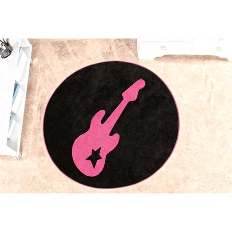Tapete Infantil Em Formato Big De Guitarra 110x110cm Pink - Guga tapetes é boa?