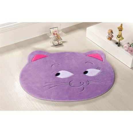 Tapete Infantil Em Formato De Gata Fifi 76x66cm Lilás - Guga tapetes Menor preço em Tapete Infantil Em Formato De Gata Fifi 76x66cm Lilás - Guga tapetes