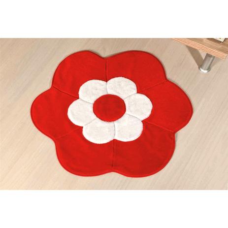Tapete Infantil Em Formato De Margarida 70x70cm Dupla Vermelho - Guga tapetes Menor preço em Tapete Infantil Em Formato De Margarida 70x70cm Dupla Vermelho - Guga tapetes