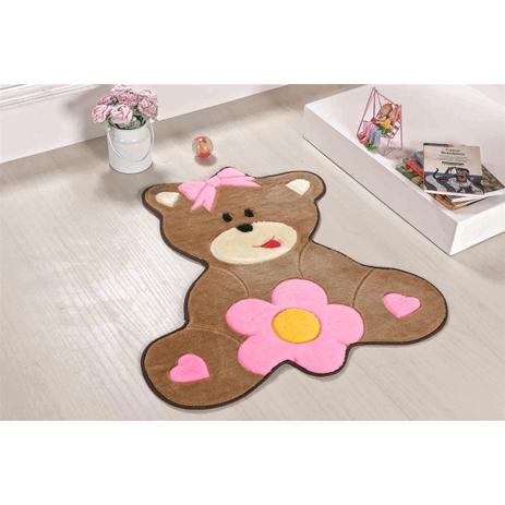 Tapete Infantil Em Formato De Ursa Baby 74x66cm Rosa - Guga tapetes Menor preço em Tapete Infantil Em Formato De Ursa Baby 74x66cm Rosa - Guga tapetes