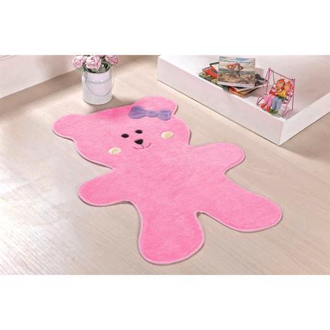Tapete Infantil Em Formato De Urso Biscoito 76x40cm Rosa - Guga tapetes Menor preço em Tapete Infantil Em Formato De Urso Biscoito 76x40cm Rosa - Guga tapetes