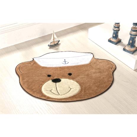 Tapete Infantil Em Formato De Urso Marinheiro 78x58cm Bege - Guga tapetes Menor preço em Tapete Infantil Em Formato De Urso Marinheiro 78x58cm Bege - Guga tapetes