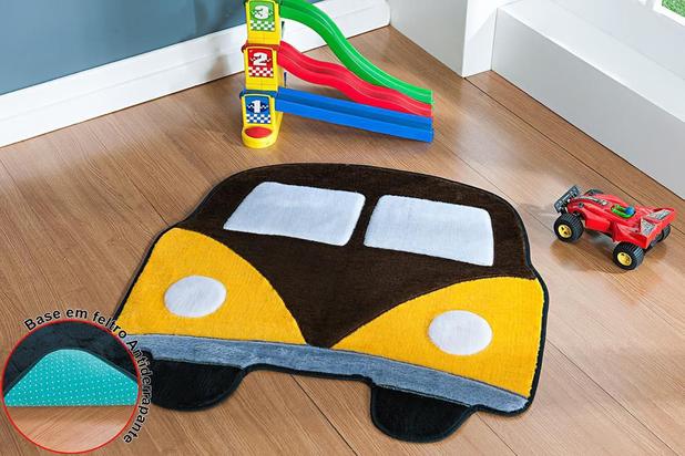 Tapete Infantil Kombi Tabaco 66cm x 66cm - 1 Peça - Guga Menor preço em Tapete Infantil Kombi Tabaco 66cm x 66cm - 1 Peça - Guga