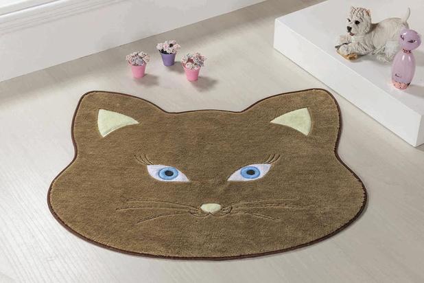 Tapete Infantil para Quarto de Menina Grande Gatinha Bege - Guga tapetes Menor preço em Tapete Infantil para Quarto de Menina Grande Gatinha Bege - Guga tapetes