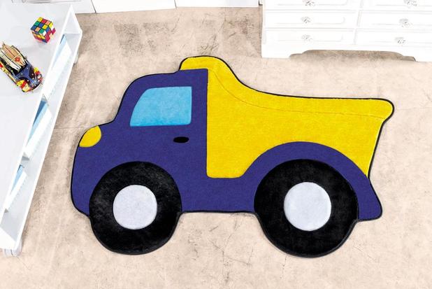 Tapete Infantil para Quarto Grande 1,32m Caminhão Azul - Guga tapetes Menor preço em Tapete Infantil para Quarto Grande 1,32m Caminhão Azul - Guga tapetes