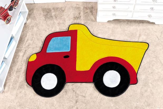 Tapete Infantil para Quarto Grande 1,32m Caminhão Vermelho - Guga tapetes é boa?