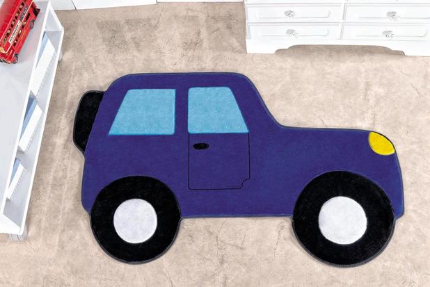 Tapete Infantil para Quarto Grande 1,32m Carro Jipe Azul - Guga tapetes é boa?