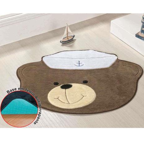 Tapete Infantil Pelúcia Bebê Urso Marinheiro Premium Antiderrapante - Castor - Guga tapetes Menor preço em Tapete Infantil Pelúcia Bebê Urso Marinheiro Premium Antiderrapante - Castor - Guga tapetes