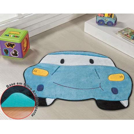 Tapete Infantil Pelúcia Carro Premium Antiderrapante - Azul Turquesa - Guga tapetes Menor preço em Tapete Infantil Pelúcia Carro Premium Antiderrapante - Azul Turquesa - Guga tapetes